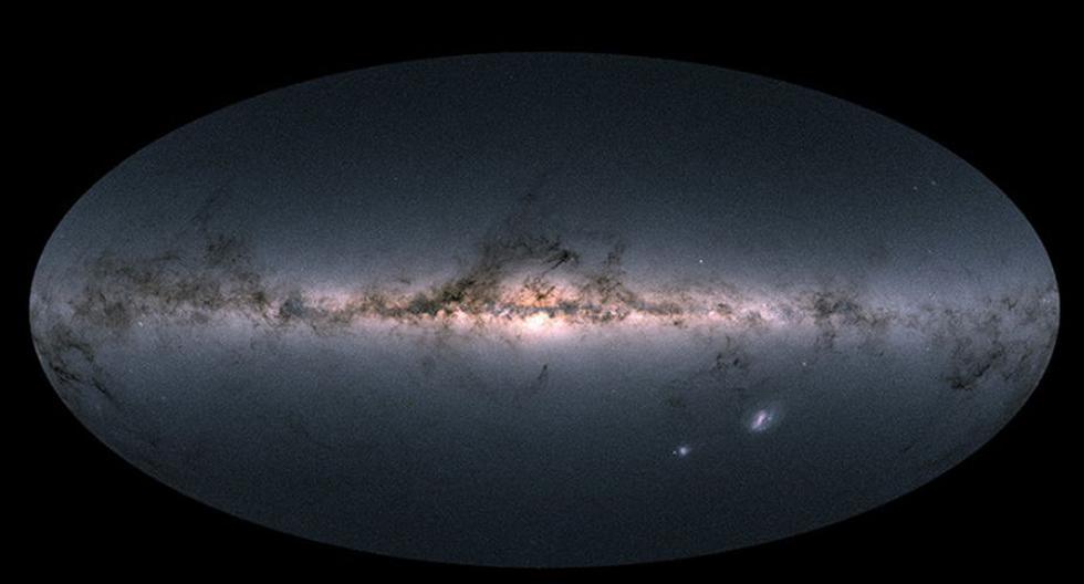 El mapa de nuestra galaxia y sus inmediaciones está basada en mediciones de unos 1.700 millones de estrellas. (Foto: ESA/Gaia/DPAC)