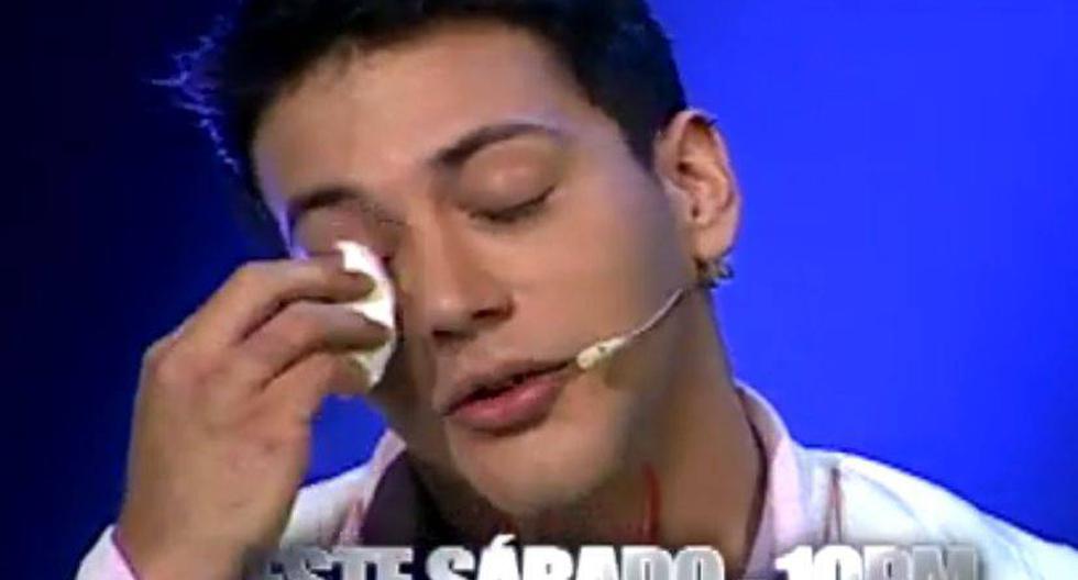 Jean Paul Santa María lloró durante la grabación del programa (Foto: Frecuencia Latina)