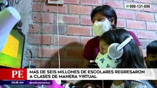 Más de 6 millones de escolares regresaron a sus clases de manera virtual