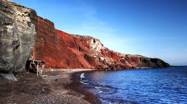 Playa roja: Conoce este espectacular lugar en Santorini - 1
