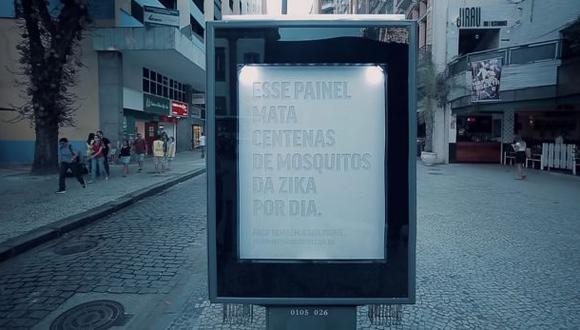 Paneles publicitarios matan al mosquito transmisor del zika
