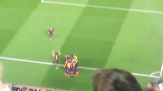 Barcelona: el tercer gol visto desde la tribuna del Camp Nou