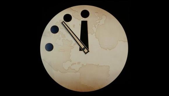 El simbólico reloj está en las oficinas del BAS en Chicago desde 1947. (Foto: AFP)