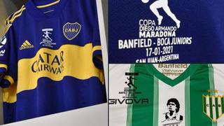Boca Juniors vs. Banfield: así lucirán las camisetas de los protagonistas de la final de la Copa Diego Maradona 