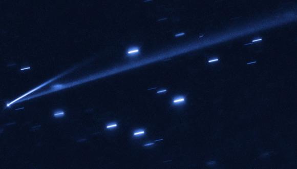 El asteroide 6478 Gault muestra dos colas de escombros estrechas, similares a cometas. (Image: NASA, ESA, K. Meech and J. Kleyna, O. Hainaut)