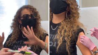 Mariah Carey protagoniza curioso video tras recibir la vacuna contra el COVID-19