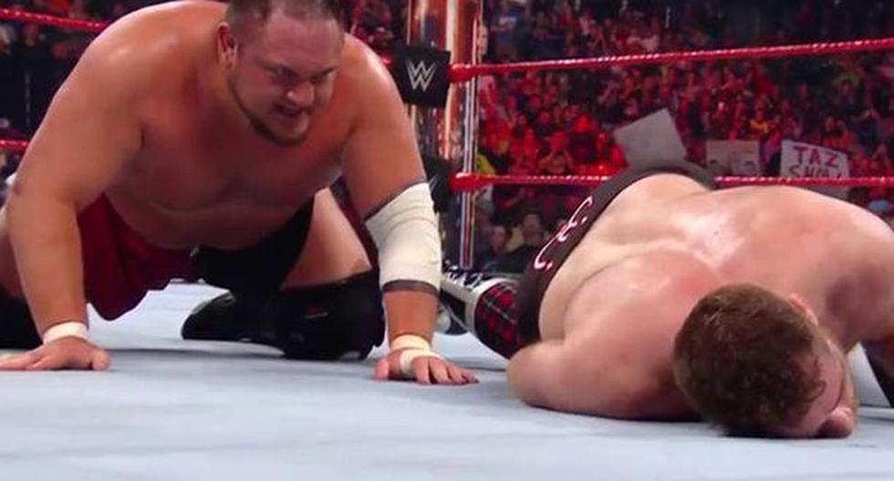 Samoa Joe asfixia a Sami Zyan en la primera pelea de Fastlane | Foto: WWE