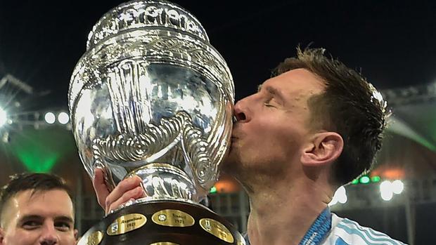 Messi was crowned champion of the Copa América with Argentina.  (Photo: AFP)