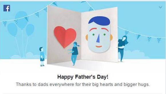 Facebook celebra el Día del Padre con una tarjeta virtual
