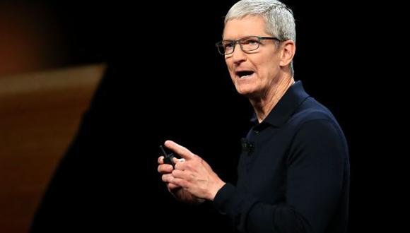 Tim Cook durante un evento de Apple. (Foto: AFP)