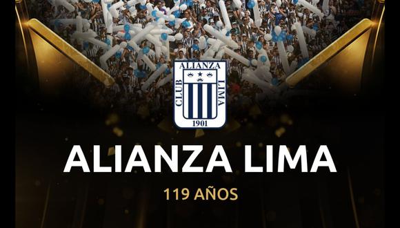 Alianza Lima está de aniversario y viene recibiendo saludos de varias instituciones. (Foto: Conmebol Libertadores)