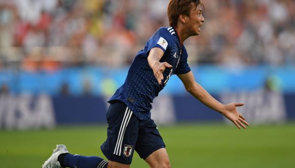 Takashi Inui anotó la igualdad en el encuentro entre Japón y Senegal por la segunda fecha del Mundial Rusia 2018. Con este resultado el conjunto asiático sumaría 4 unidades en la Copa del Mundo. (Foto: AFP)