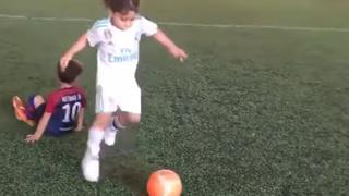 Facebook: esta pequeña con la piel del Real Madrid maneja el balón igual que CR7 [VIDEO]