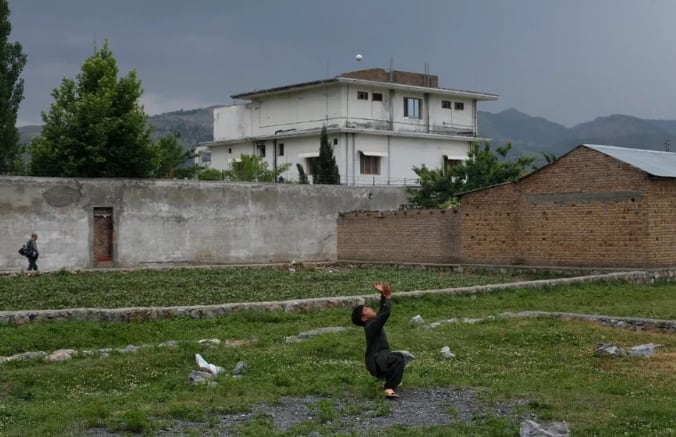 The residence where Osama bin Laden lived in Abbottabad