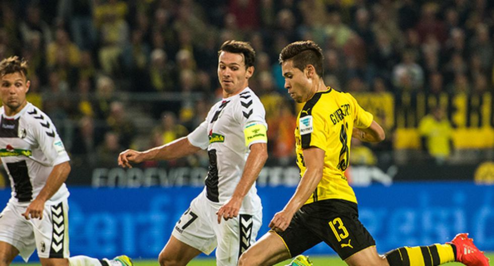 Raphael Guerreiro concretó una de las mejores jugadas que se ha visto en el inicio de la Bundesliga. Tremendo gol del Borussia Dortmund en el comienzo de la fecha 5. (Foto: Getty Images)