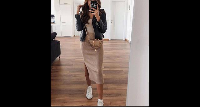 Los colores llanos y ceñidos son otra opción perfecta, ya que se pueden combinar con cualquier prenda y también estilizan la figura. (Foto: @woman___magazine)