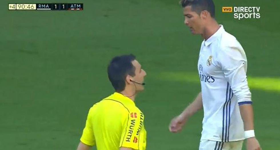 Cristiano Ronaldo también insultó al árbitro. (Foto: captura)