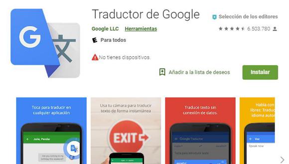 La app de Google Translate trae nuevas e importantes funciones. (Foto: Captura)