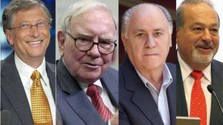 Bill Gates, Buffet, Ortega y Slim, los más ricos del mundo