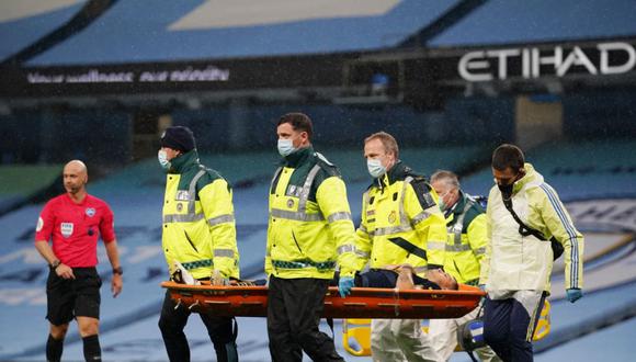 Xhaka y Pablo Mari salieron lesionados en el Manchester City vs. Arsenal. (Foto: Reuters)