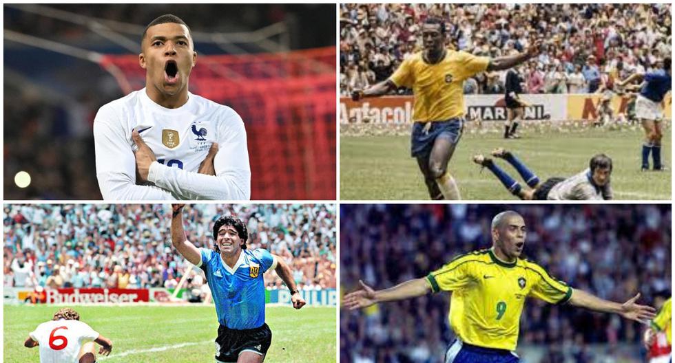 Mbappé, Pelé, Maradona y Ronaldo a los 24 años. (Foto: Agencias)