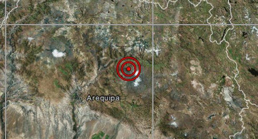 El sismo sacudió Caylloma la tarde de este martes. (IGP)