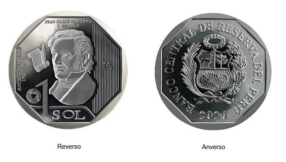 Esta moneda lleva la imagen de Juan Pablo Viscardo y Guzmán, quien nació en Pampacolca, Arequipa, en 1748, y falleció en el exilio en Londres, en 1798 (Foto: BCR)