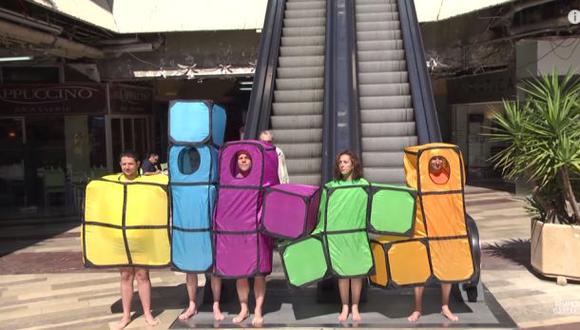 Youtube: Convirtió las calles en un gran escenario de Tetris