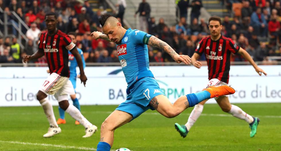 Milan logró rescatar un valioso punto tras igualar en San Siro ante el Napoli. | Foto: Getty Images