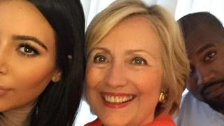 Kim Kardashian, Kanye West y su selfie con Hillary Clinton