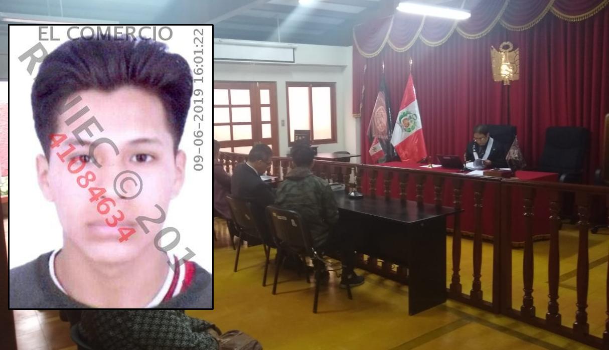 Kevin Jordy Claudio Ayala (18) durantela audiencia en la Unidad de Flagrancia en San Juan de Miraflores.