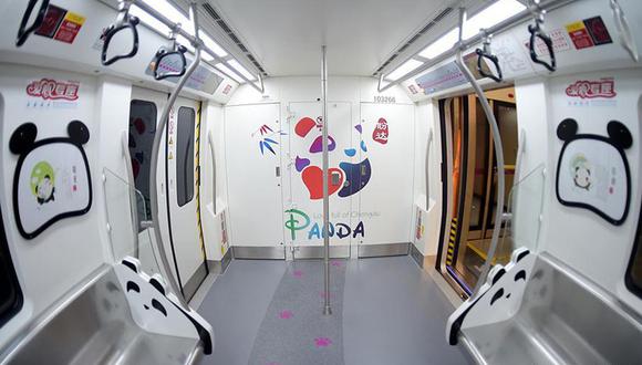 El tren del panda: metro de China se inspira en estos animales