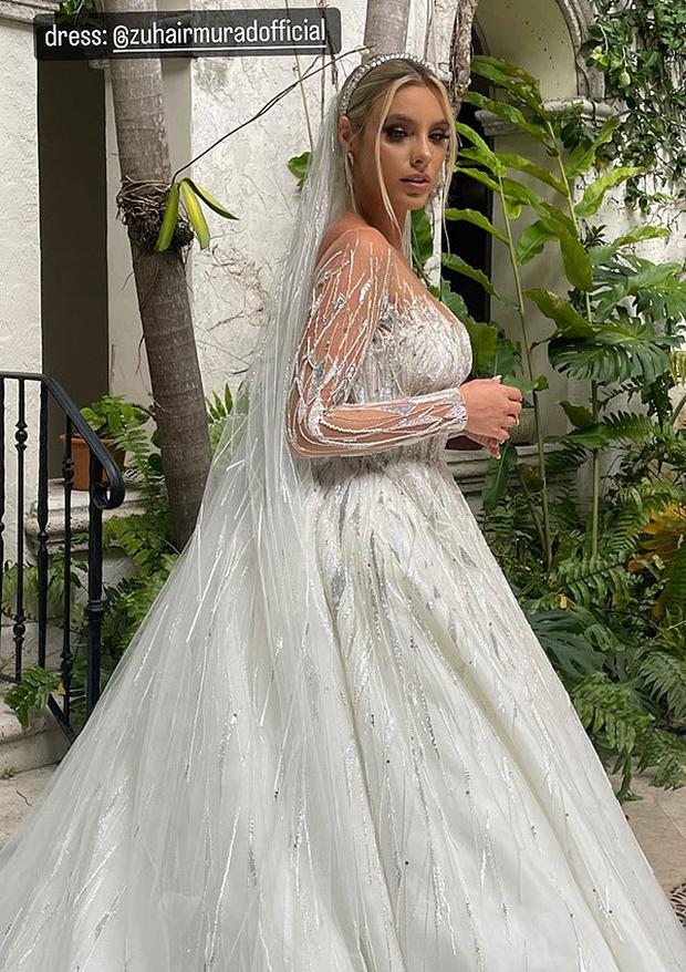 Así fue el vestido de novia de Lele Pons en su boda con Guaynaa