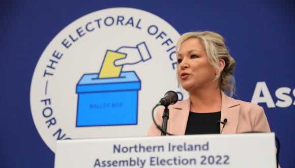 Michelle O’Neill, líder del partido republicano Sinn Fein. AP