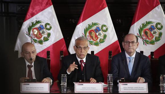 Aníbal Torres saludó diálogo con el Congreso (Foto: Renzo Salazar/El Comercio).
