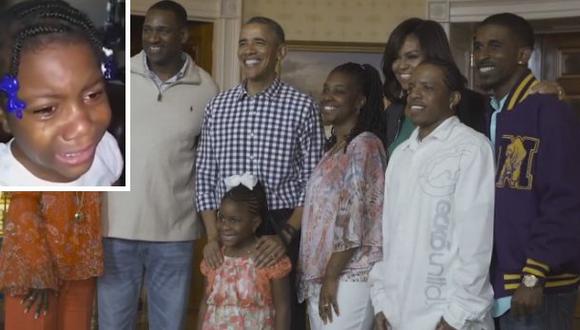 La niña que lloró por Obama se reúne con él en la Casa Blanca
