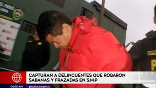 San Martín de Porres: Capturan a delincuentes que robaron sábanas y frazadas | VIDEO
