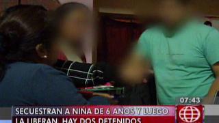 Ate: dos detenidos por secuestro de niña que luego fue liberada