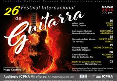 Festival Internacional de Guitarra reunirá músicos de nueve países