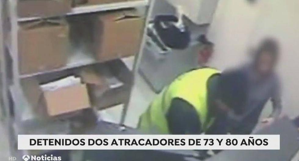 Los atracadores entraban en los bancos de España vestidos con ropa reflectante y usando elementos de disfraces. (Foto: Captura)
