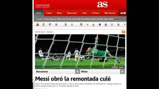 FOTOS: la revancha del Barcelona ante el Milan en los ojos de la prensa internacional