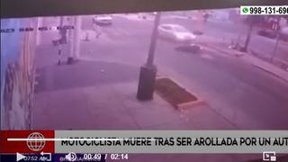 Mujer a bordo de una moto murió arrollada por un taxi en Chorrillos | VIDEO