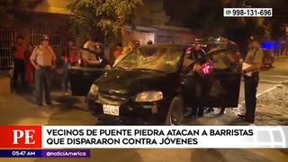 Barristas asaltaron a jóvenes y vecinos arremetieron con piedras y ladrillos