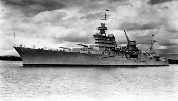 Esta foto de 1937 muestra al crucero acorazado "USS Indianapolis", cuyos restos fueron localizados en agosto de 2017, 72 años después de haber sido torpedeado. (Foto: AFP)