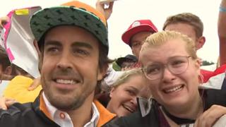 Twitter: Mira cómo Alonso hizo llorar a una fanática en Alemania