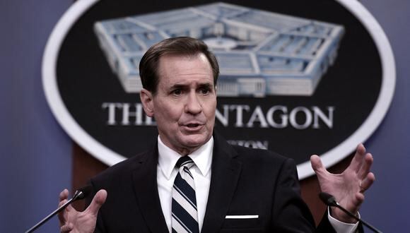 John Kirby, portavoz del Pentágono. (OLIVIER DOULIERY / AFP)