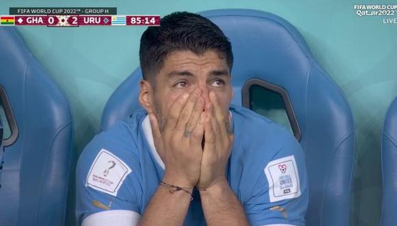 La reacción de Luis Suárez tras gol de Corea del Sur a Portugal. (Captura: DirecTV Sports)