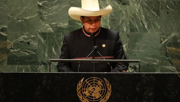 El presidente Pedro Castillo participa en la Asamblea General de la ONU el pasado martes 21 de setiembre. (Foto: EFE).