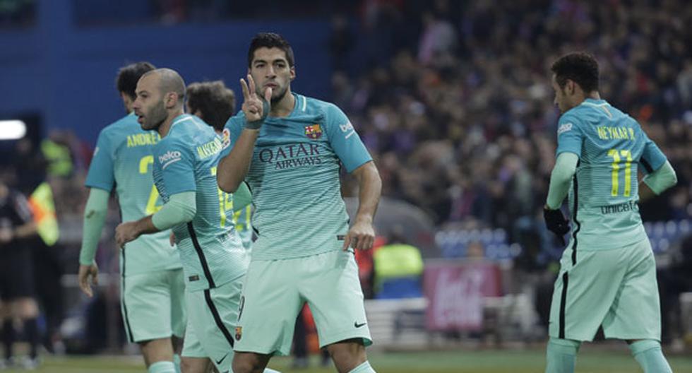 Luis Suárez anotó el 1-0 para el Barcelona sobre Atlético de Madrid por Copa del Rey | Foto: EFE