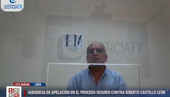 Biberto Castillo cumple 30 meses de prisión preventiva como parte de las investigaciones por el caso "Gabinete en la sombra". (Foto: Justicia TV)